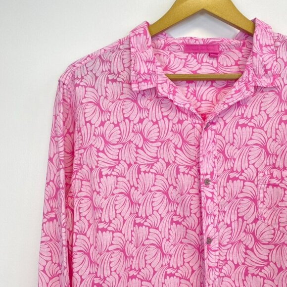 Fresh Produce Pink Cotton Button Down Top - Picture 2 of 12
